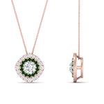 Load image into Gallery viewer, pave-double-halo-emerald-pendant-in-FDPD10707GEMGR-NL-RG

