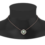 Load image into Gallery viewer, pave-double-halo-emerald-pendant-in-FDPD10707GEMGR-NL-RG
