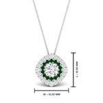 Load image into Gallery viewer, pave-double-halo-emerald-pendant-in-FDPD10707GEMGR-NL-WG
