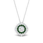 Load image into Gallery viewer, pave-double-halo-emerald-pendant-in-FDPD10707GEMGR-NL-WG
