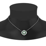 Load image into Gallery viewer, pave-double-halo-emerald-pendant-in-FDPD10707GEMGR-NL-WG
