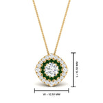 Load image into Gallery viewer, pave-double-halo-emerald-pendant-in-FDPD10707GEMGR-NL-YG
