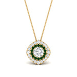 Load image into Gallery viewer, pave-double-halo-emerald-pendant-in-FDPD10707GEMGR-NL-YG
