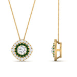 Load image into Gallery viewer, pave-double-halo-emerald-pendant-in-FDPD10707GEMGR-NL-YG
