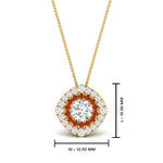 Load image into Gallery viewer, pave-double-halo-orange-sapphire-pendant-in-FDPD10707GSAOR-NL-YG
