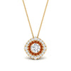 Load image into Gallery viewer, pave-double-halo-orange-sapphire-pendant-in-FDPD10707GSAOR-NL-YG