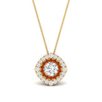 Load image into Gallery viewer, pave-double-halo-orange-sapphire-pendant-in-FDPD10707GSAOR-NL-YG
