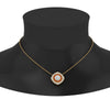 Load image into Gallery viewer, pave-double-halo-orange-sapphire-pendant-in-FDPD10707GSAOR-NL-YG