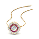 Load image into Gallery viewer, pave-double-halo-pink-sapphire-pendant-in-FDPD10707GSADRPI-NL-YG
