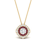 Load image into Gallery viewer, pave-double-halo-pink-sapphire-pendant-in-FDPD10707GSADRPI-NL-YG
