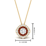 Load image into Gallery viewer, pave-double-halo-ruby-pendant-in-FDPD10707GRUDR-NL-YG

