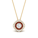 Load image into Gallery viewer, pave-double-halo-ruby-pendant-in-FDPD10707GRUDR-NL-YG
