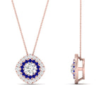 Load image into Gallery viewer, pave-double-halo-sapphire-pendant-in-FDPD10707GSABL-NL-RG
