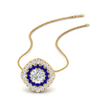 Load image into Gallery viewer, pave-double-halo-sapphire-pendant-in-FDPD10707GSABL-NL-YG
