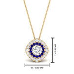 Load image into Gallery viewer, pave-double-halo-sapphire-pendant-in-FDPD10707GSABL-NL-YG
