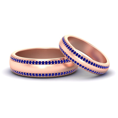 Double Row Diamond Eternity Matching His And Her Band