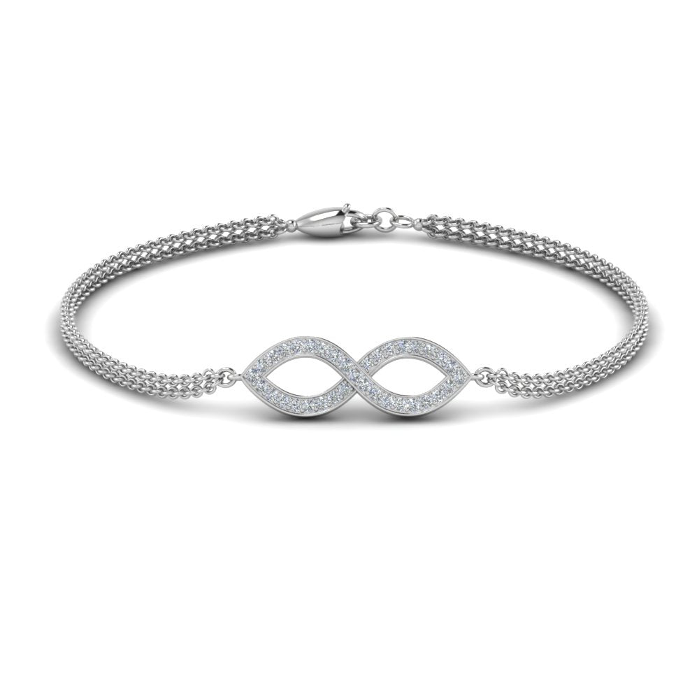 Pave Infinity Chain Bracelet