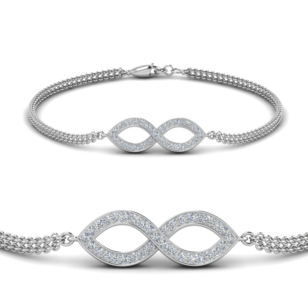 Pave Infinity Chain Bracelet