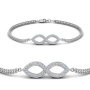 Pave Infinity Chain Bracelet