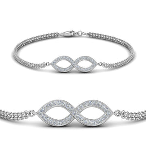 Pave Infinity Chain Bracelet
