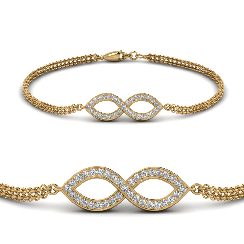 Pave Infinity Chain Bracelet
