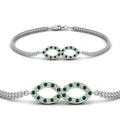 Thumbnail 45 - pave-infinity-diamond-bracelet-with-emerald-in-white-gold-FDBRC9140GEMGRANGLE2-NL-WG