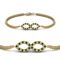 Thumbnail 71 - pave-infinity-diamond-bracelet-with-emerald-in-yellow-gold-FDBRC9140GEMGRANGLE2-NL-YG