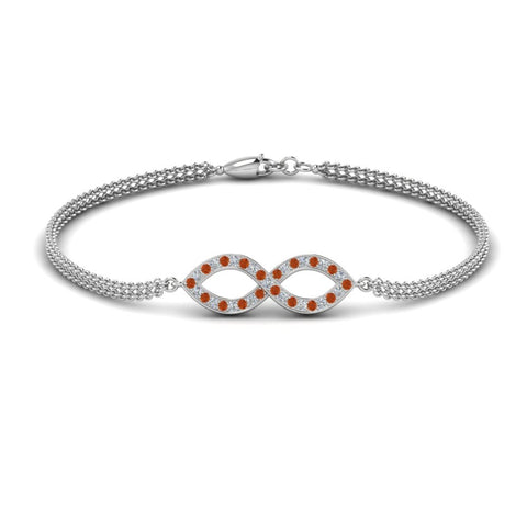 pave-infinity-diamond-bracelet-with-orange-sapphire-in-white-gold-FDBRC9140GSAOR-NL-WG