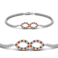 Thumbnail 39 - pave-infinity-diamond-bracelet-with-orange-sapphire-in-white-gold-FDBRC9140GSAORANGLE2-NL-WG
