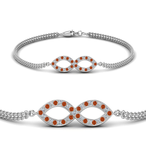 pave-infinity-diamond-bracelet-with-orange-sapphire-in-white-gold-FDBRC9140GSAORANGLE2-NL-WG