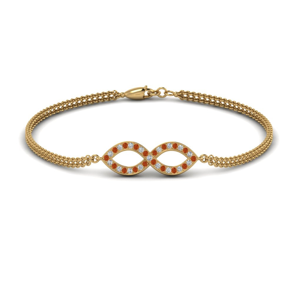 Pave Infinity Chain Bracelet