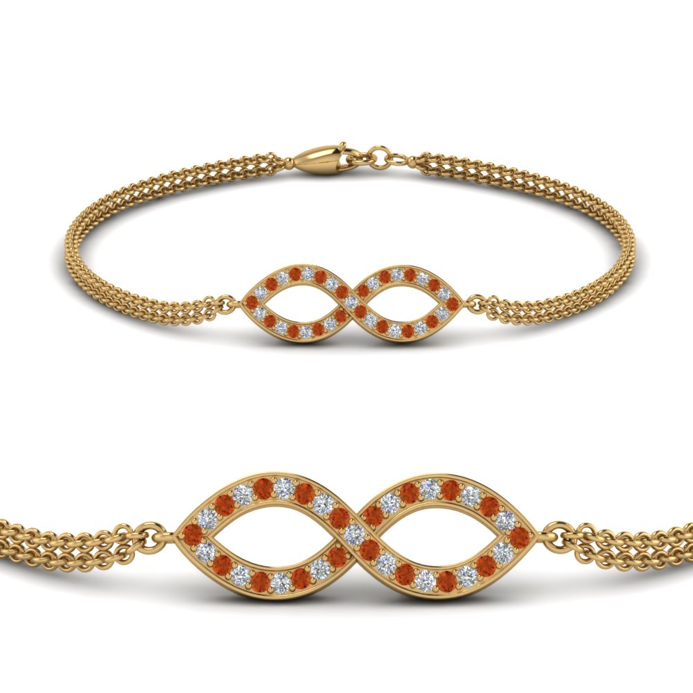 Pave Infinity Chain Bracelet