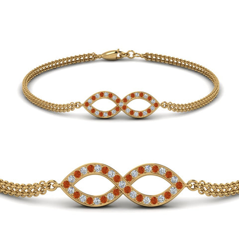 pave-infinity-diamond-bracelet-with-orange-sapphire-in-yellow-gold-FDBRC9140GSAORANGLE2-NL-YG