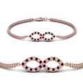 Thumbnail 15 - pave-infinity-diamond-bracelet-with-ruby-in-rose-gold-FDBRC9140GRUDRANGLE2-NL-RG