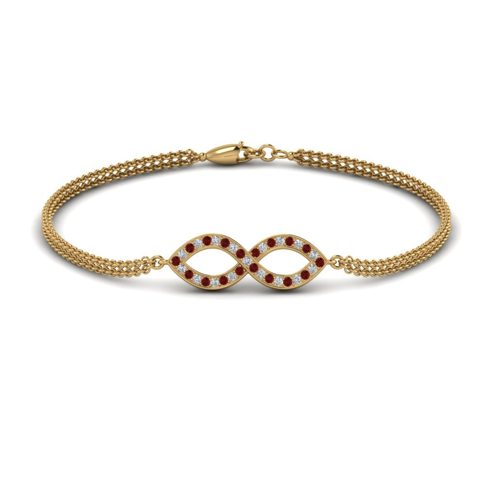 Pave Infinity Chain Bracelet