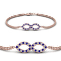 Thumbnail 6 - pave-infinity-diamond-bracelet-with-sapphire-in-rose-gold-FDBRC9140GSABLANGLE2-NL-RG