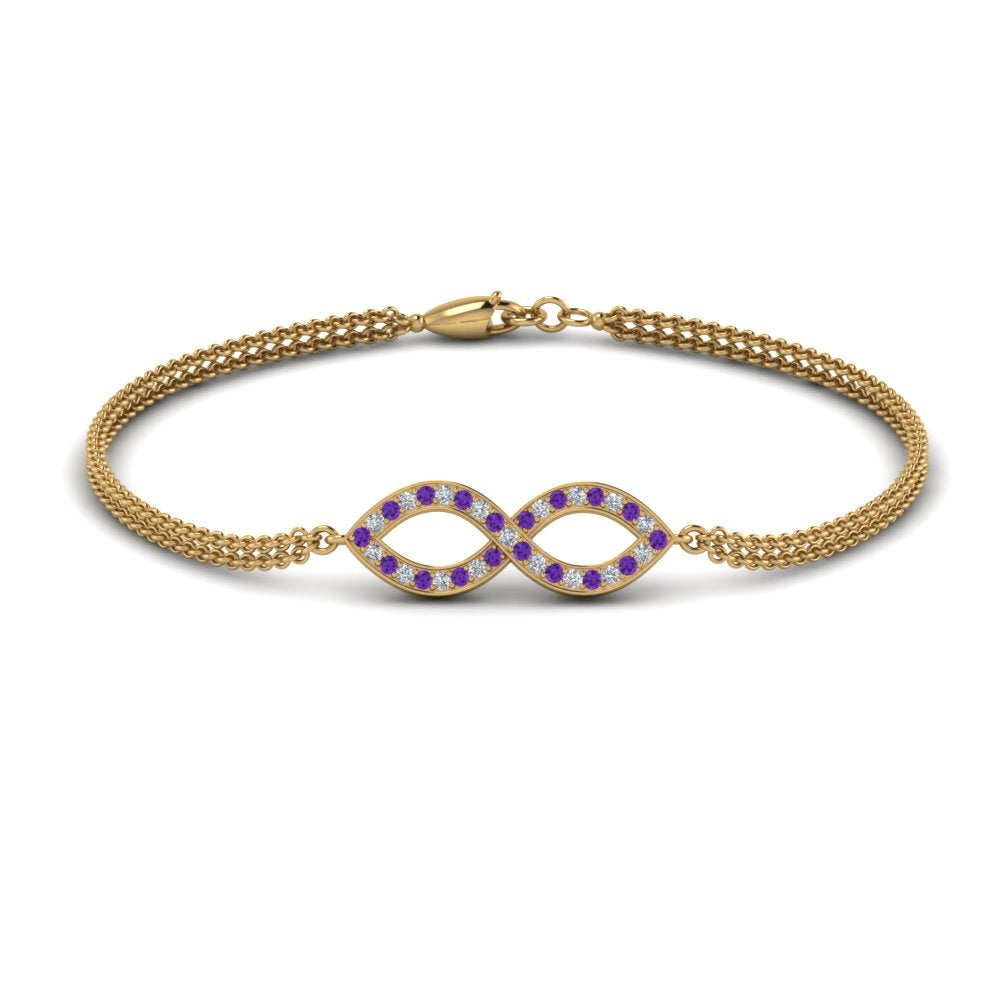 Pave Infinity Chain Bracelet