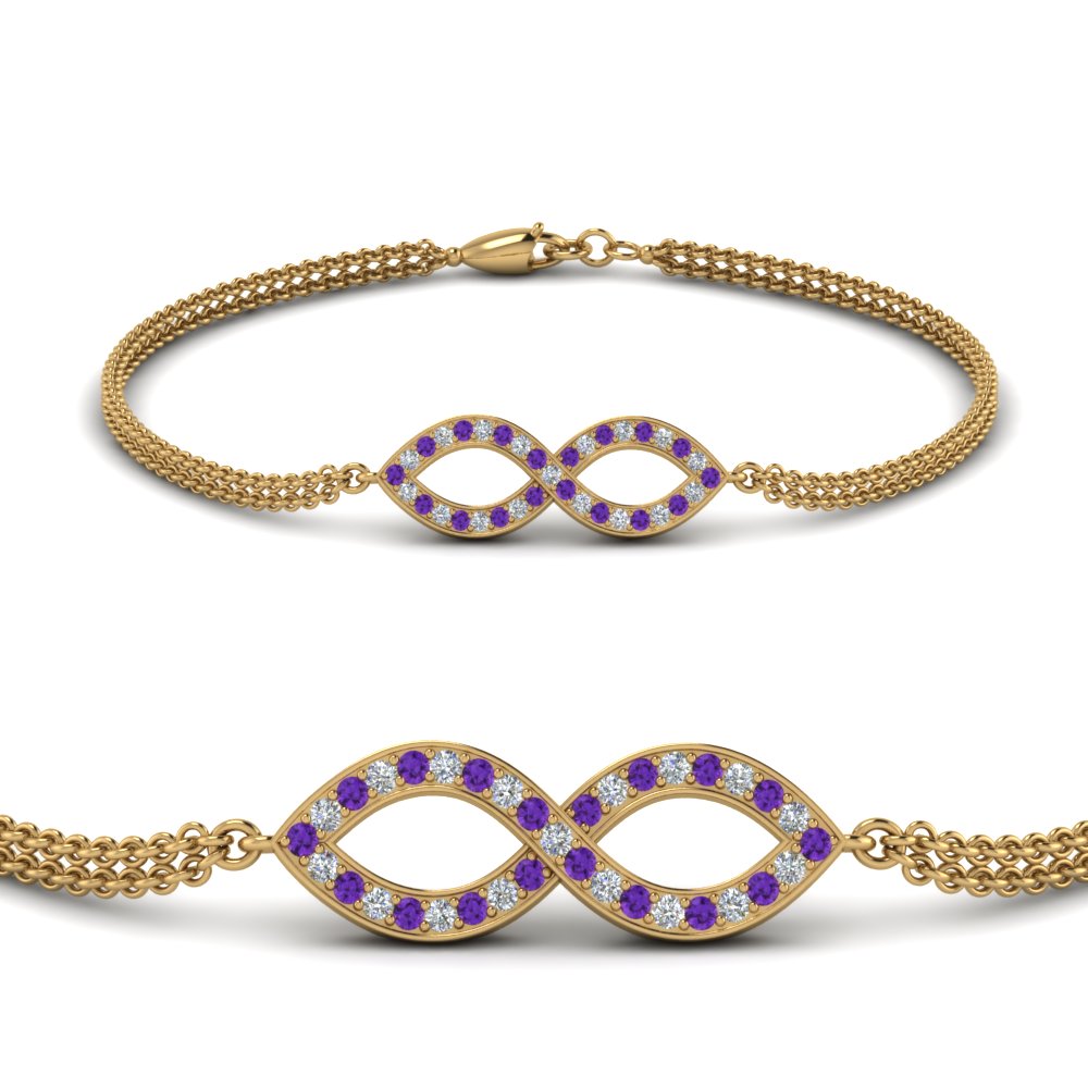 Pave Infinity Chain Bracelet