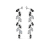 Load image into Gallery viewer, pave-leaf-drop-earring-with-black-diamond-in-14K-white-gold-FD-EAR8334GBLACK-NL-WG