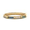 Load image into Gallery viewer, pave-link-diamond-stacking-band-with-blue-topaz-in-yellow-gold-FD9666BGICBLTO-NL-YG.jpg