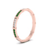 Load image into Gallery viewer, pave-link-diamond-stacking-band-with-emerald-in-rose-gold-FD9666BGEMGR-NL-RG.jpg