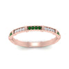 Load image into Gallery viewer, pave-link-diamond-stacking-band-with-emerald-in-rose-gold-FD9666BGEMGR-NL-RG.jpg