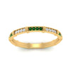 Load image into Gallery viewer, pave-link-diamond-stacking-band-with-emerald-in-yellow-gold-FD9666BGEMGR-NL-YG.jpg
