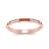 Load image into Gallery viewer, pave-link-diamond-stacking-band-with-orange-sapphire-in-rose-gold-FD9666BGSAOR-NL-RG.jpg