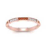Load image into Gallery viewer, pave-link-diamond-stacking-band-with-orange-sapphire-in-rose-gold-FD9666BGSAOR-NL-RG.jpg
