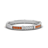 Load image into Gallery viewer, pave-link-diamond-stacking-band-with-orange-sapphire-in-white-gold-FD9666BGSAOR-NL-WG.jpg