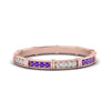 Load image into Gallery viewer, pave-link-diamond-stacking-band-with-purple-topaz-in-rose-gold-FD9666BGVITO-NL-RG.jpg