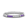 Load image into Gallery viewer, pave-link-diamond-stacking-band-with-purple-topaz-in-white-gold-FD9666BGVITO-NL-WG.jpg
