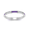 Load image into Gallery viewer, pave-link-diamond-stacking-band-with-purple-topaz-in-white-gold-FD9666BGVITO-NL-WG.jpg