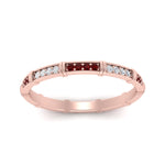 Load image into Gallery viewer, pave-link-diamond-stacking-band-with-ruby-in-rose-gold-FD9666BGRUDR-NL-RG.jpg

